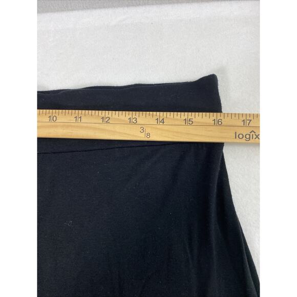 Chicos Wide‎ Leg Pants Womens Medium Black Knit Slacks Pull On Comfy - Picture 6 of 7